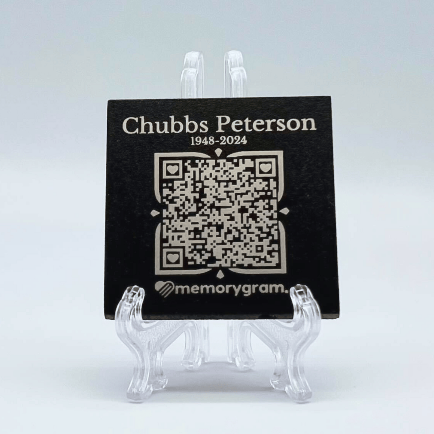 Memorygram QR Medallion: Includes Virtual Memorial & Voice Feature