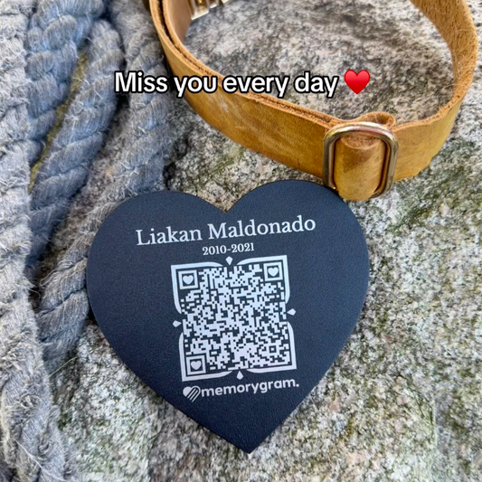 Memorygram QR Pet Medallion: Includes Virtual Memorial