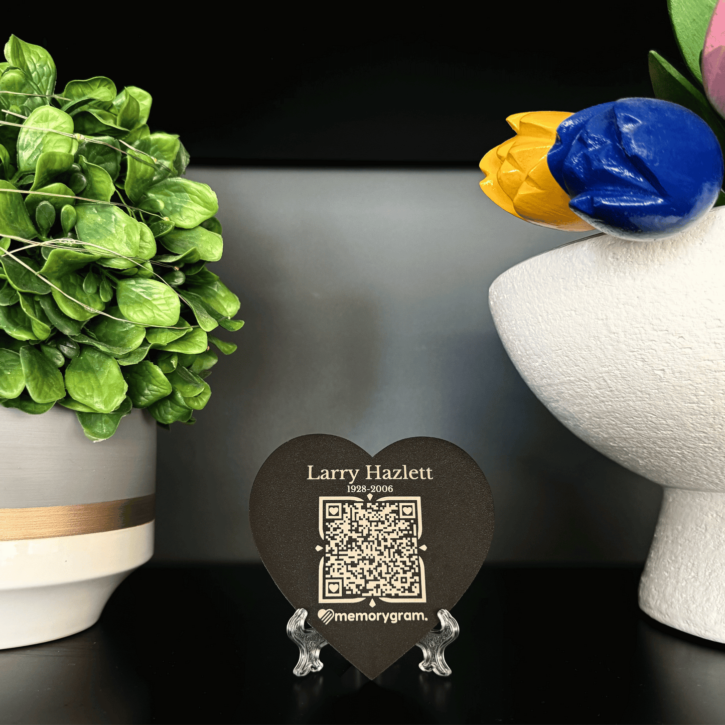 Memorygram QR Medallion: Includes Virtual Memorial & Voice Feature