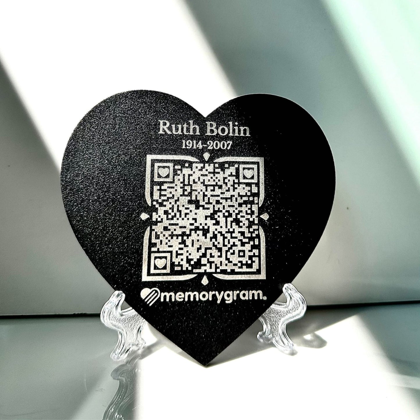 Memorygram QR Medallion: Includes Virtual Memorial & Voice Feature