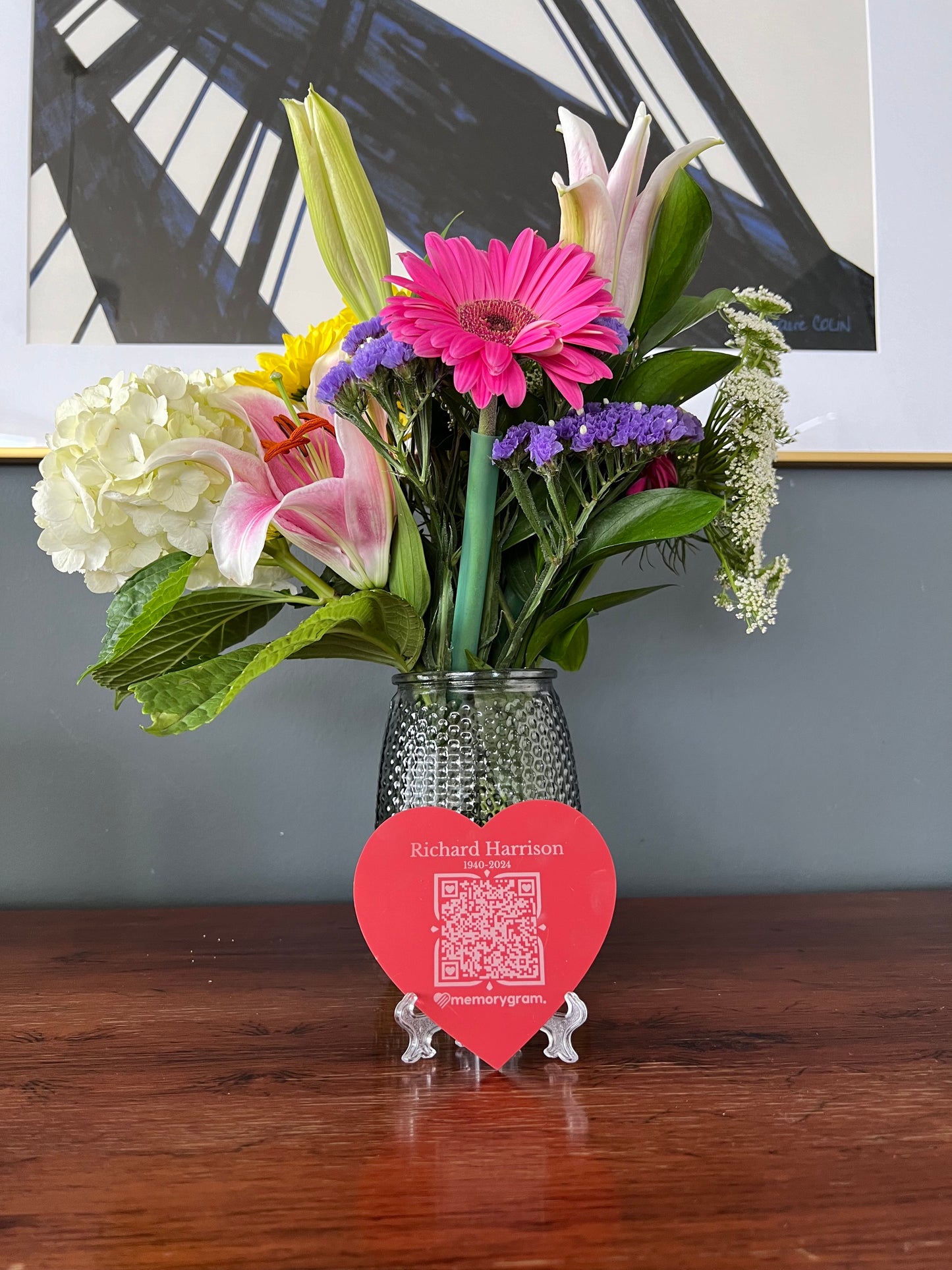 Memorygram QR Medallion: Includes Virtual Memorial & Voice Feature