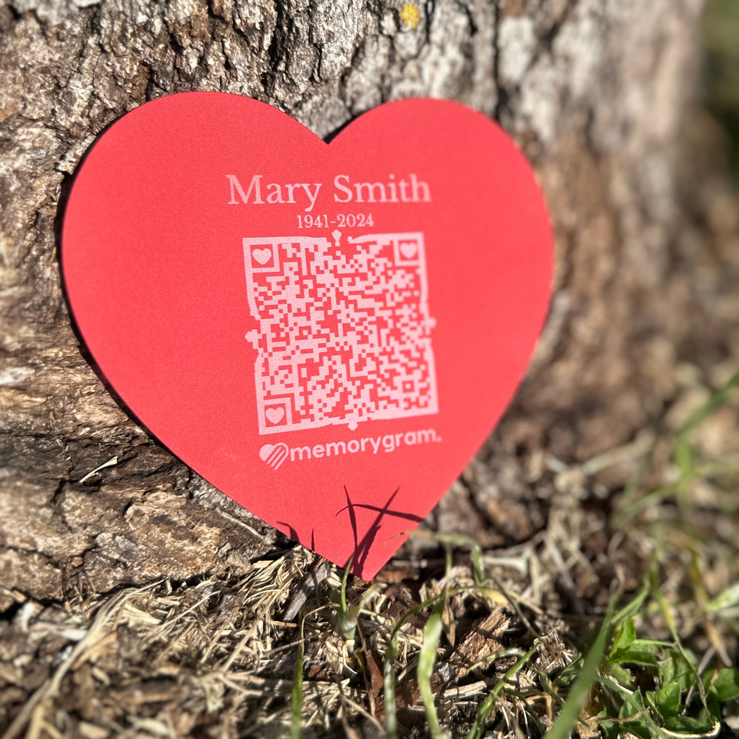Memorygram QR Medallion: Includes Virtual Memorial & Voice Feature