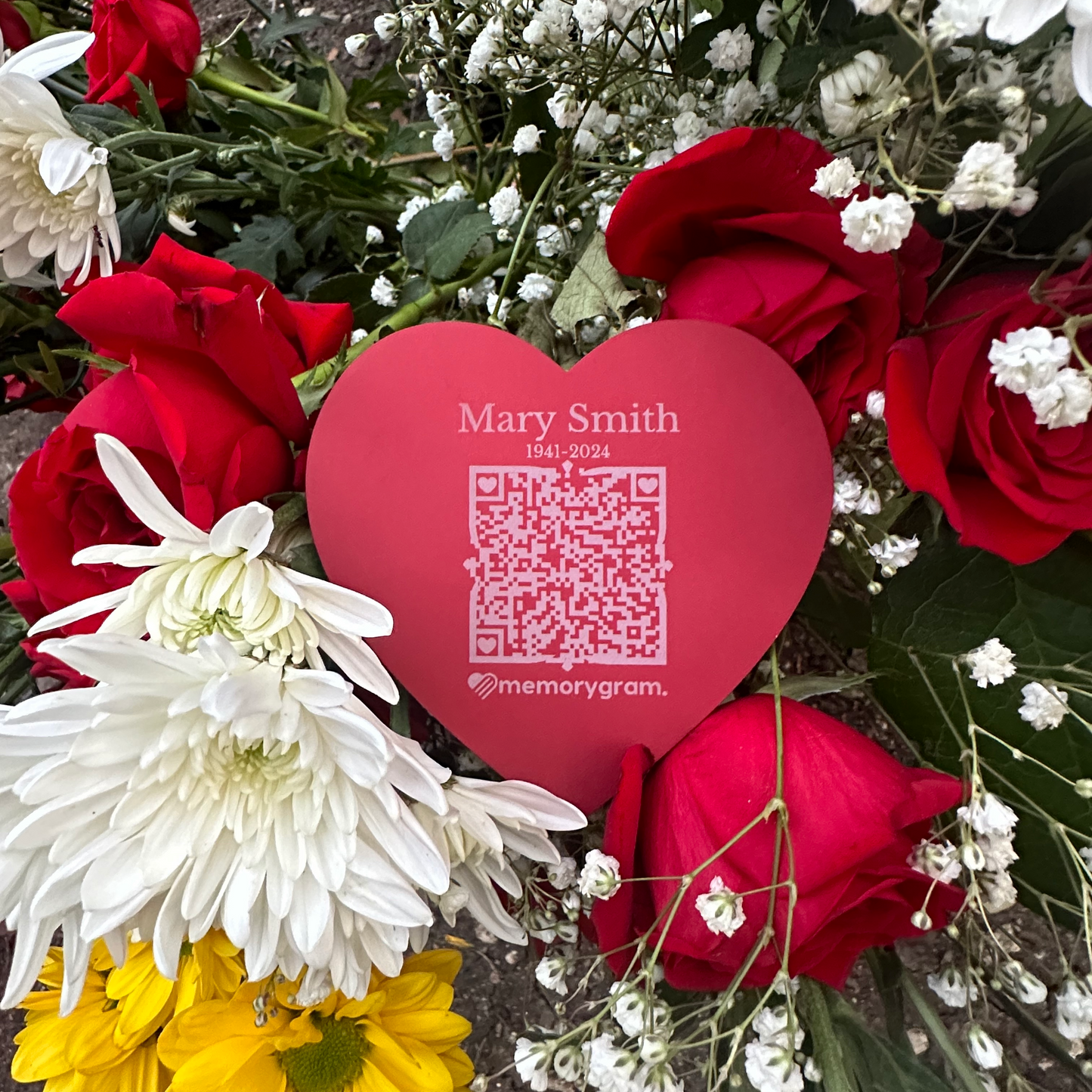 Memorygram QR Medallion: Includes Virtual Memorial & Voice Feature