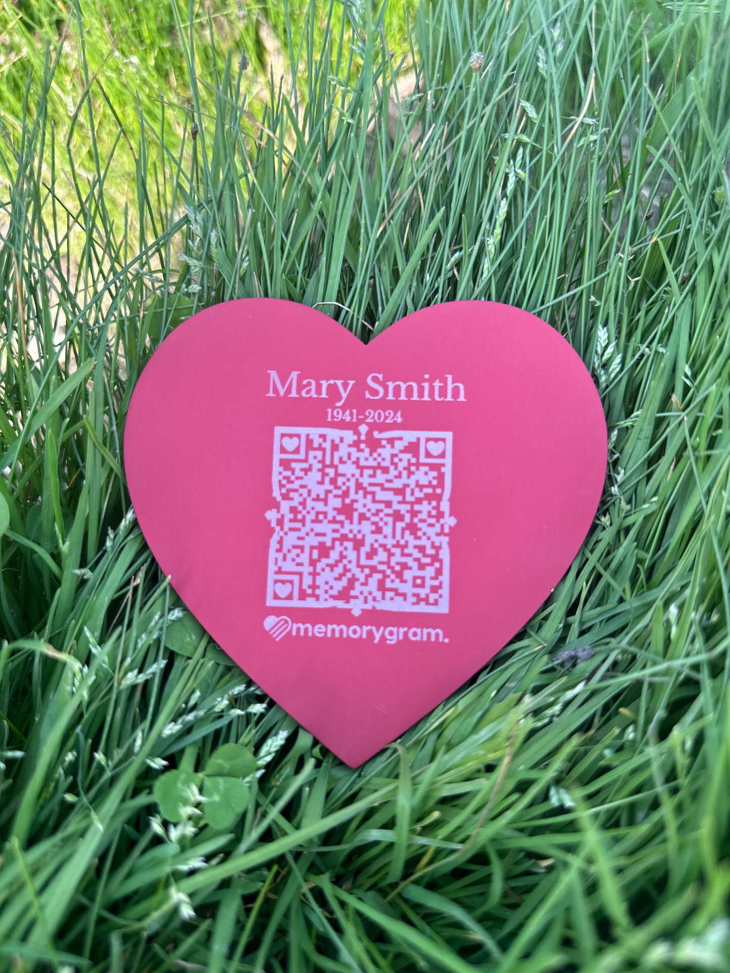 Memorygram QR Medallion: Includes Virtual Memorial & Voice Feature