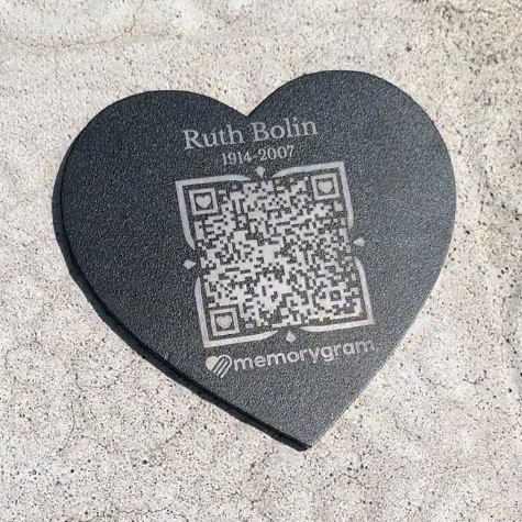 Memorygram QR Medallion: Includes Virtual Memorial & Voice Feature