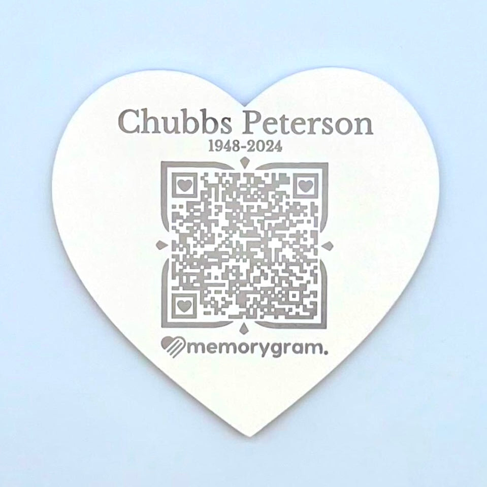 Memorygram QR Medallion: Includes Virtual Memorial & Voice Feature
