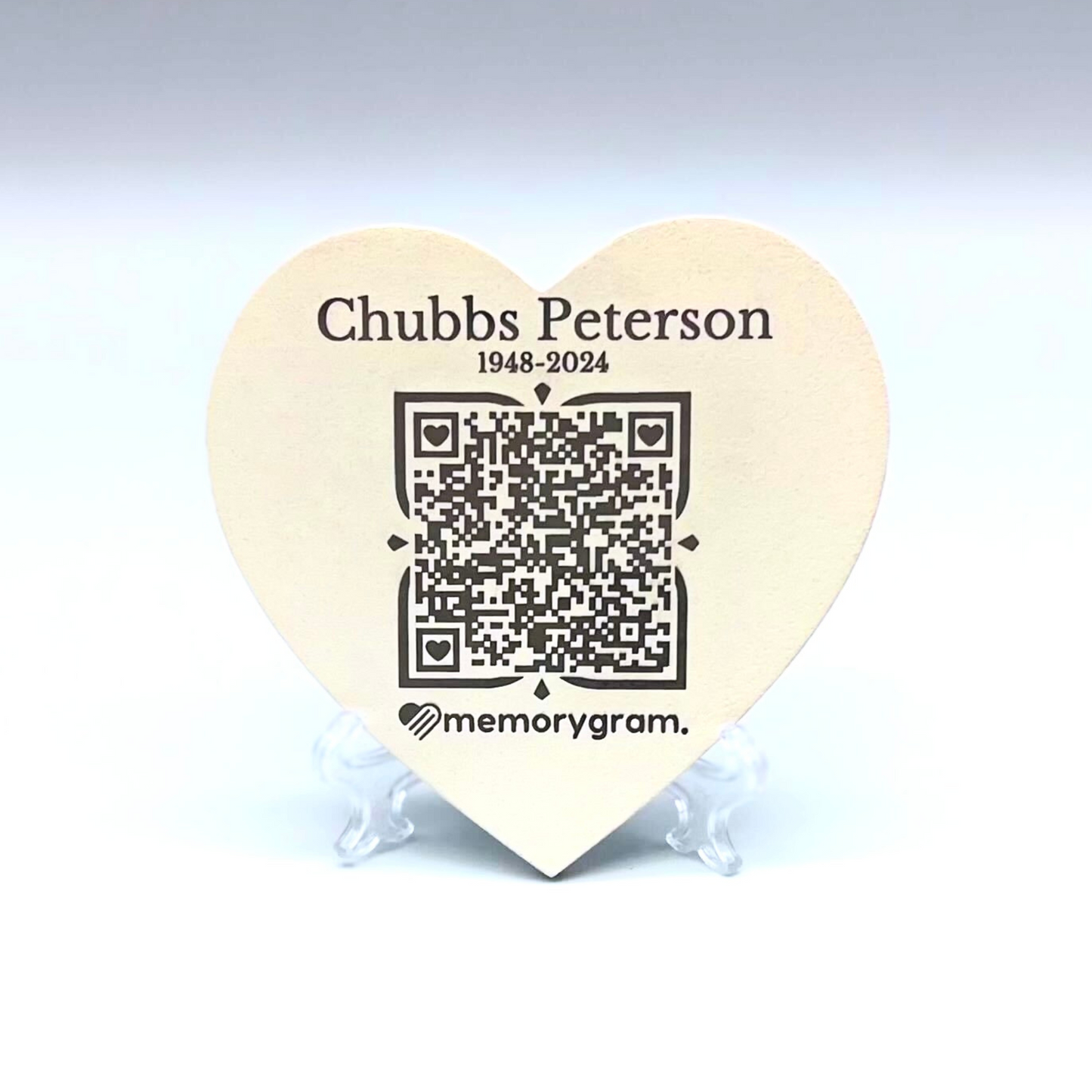 Memorygram QR Medallion: Includes Virtual Memorial & Voice Feature