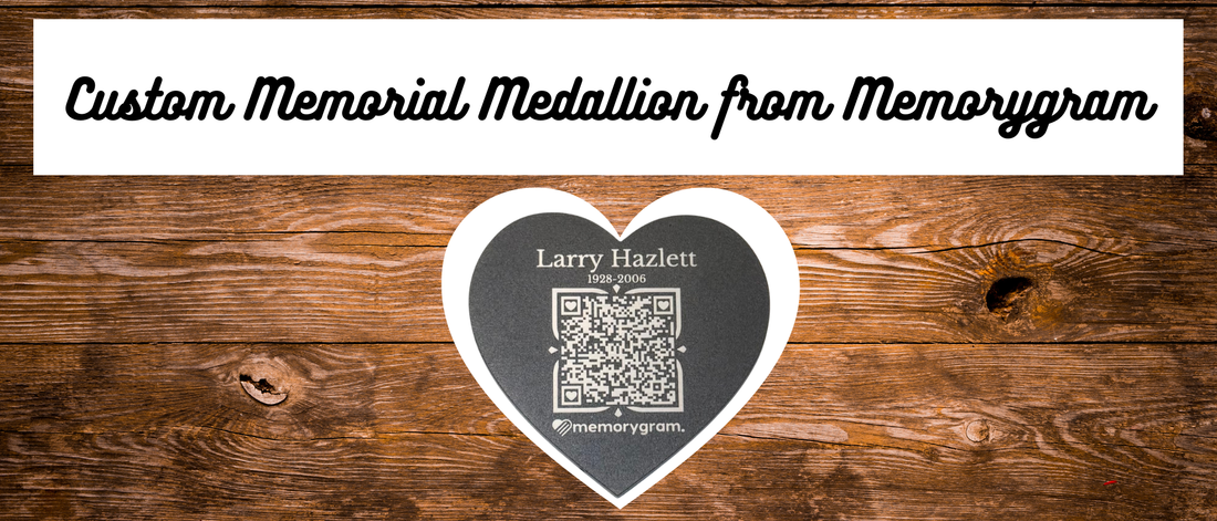 Custom Memorial Medallion with QR Code and Voice Feature by Memorygram