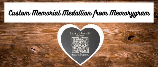 Custom Memorial Medallion with QR Code and Voice Feature by Memorygram