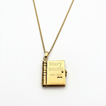 Remembrance Book Necklace