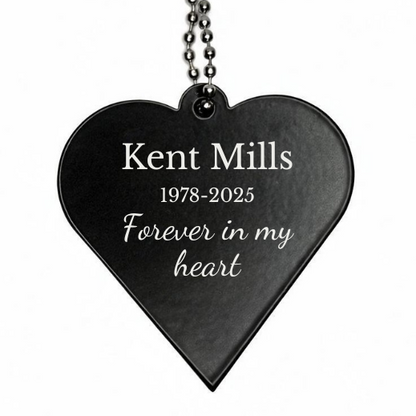 Memorial QR Heart Keychain & Necklace: Includes Virtual Memorial & Voice Feature