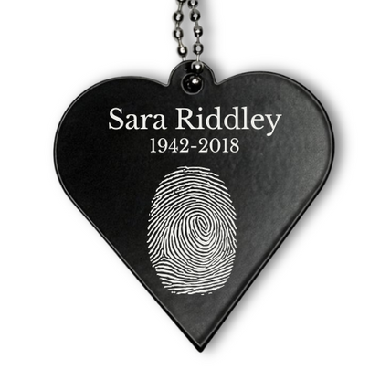 Memorial QR Heart Keychain & Necklace: Includes Virtual Memorial & Voice Feature