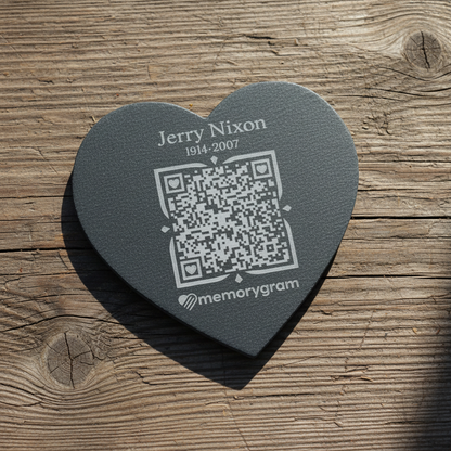 Memorygram QR Medallion: Includes Virtual Memorial & Voice Feature