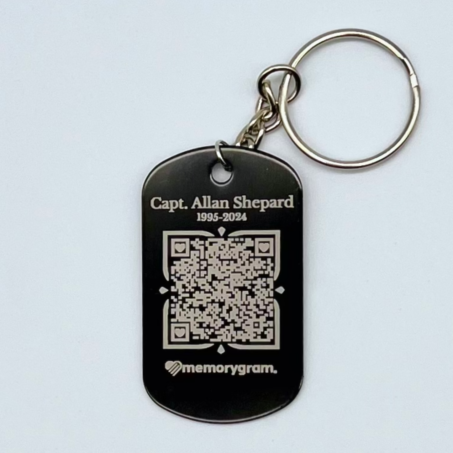 Memorial QR Dog Tag Necklace: Includes Virtual Memorial & Voice Feature