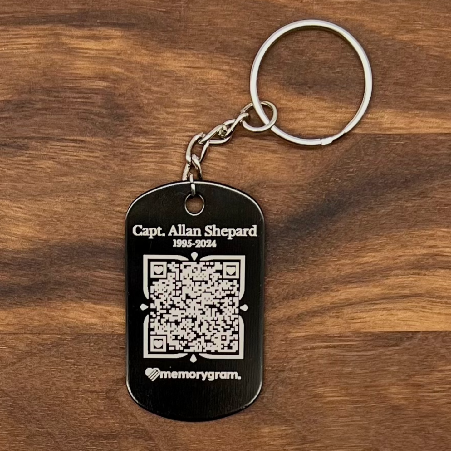Memorial QR Dog Tag Necklace: Includes Virtual Memorial & Voice Feature